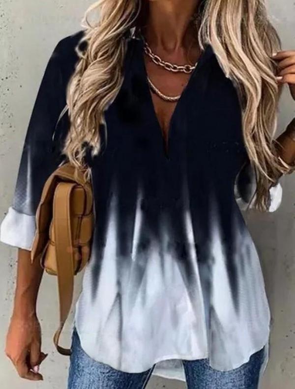 Cool Print 3/4 Sleeve Top