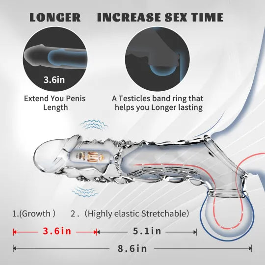 🔥🎁 2025 HOT Deal 💥 Reusable Penis Extension Vibrator – Makes You Longer, Harder & Unstoppable 😍