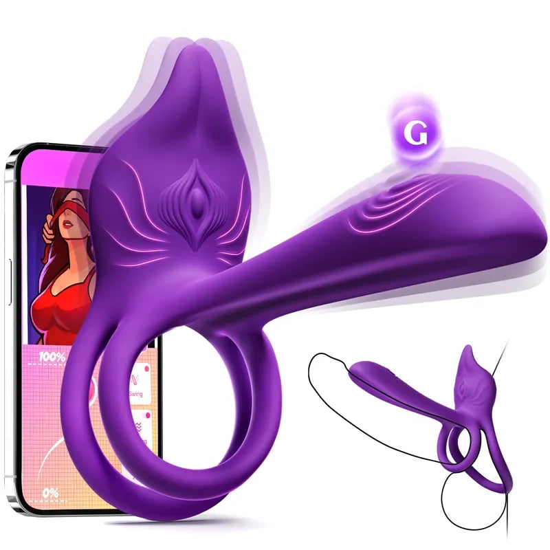 🎁Juxek™ Enchanted Girl Luxe Smart Vibrating Ring – App-Controlled Pleasure for Couples 💫