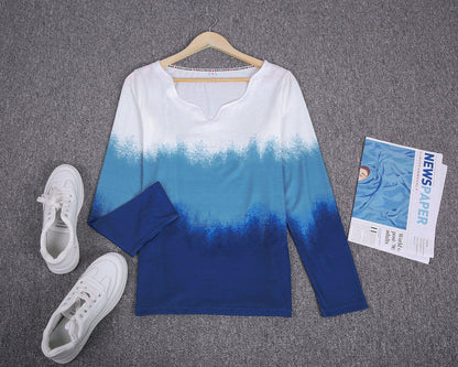 Casual Print Long Sleeve Top